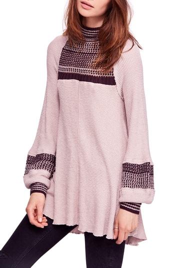Women's Free People Snow Day Balloon Sleeve Sweater - Purple