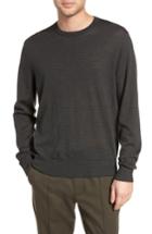 Men's Vince Regular Fit Pinstripe Wool Sweater - Black