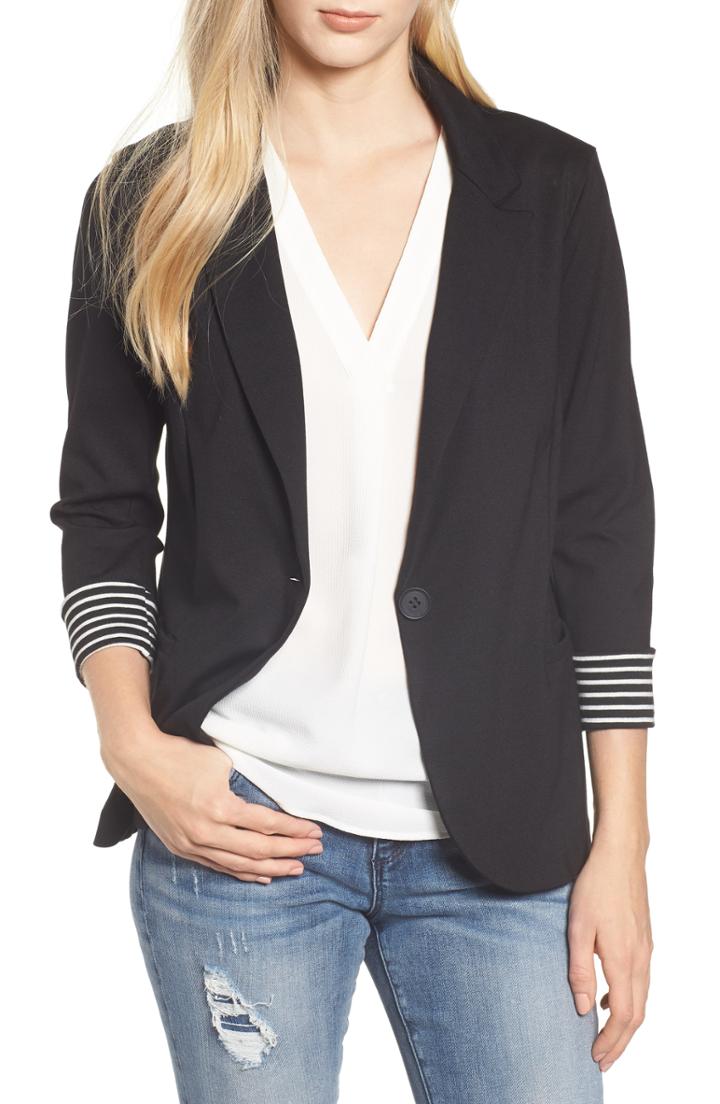 Women's Halogen Velvet Blazer, Size - Burgundy