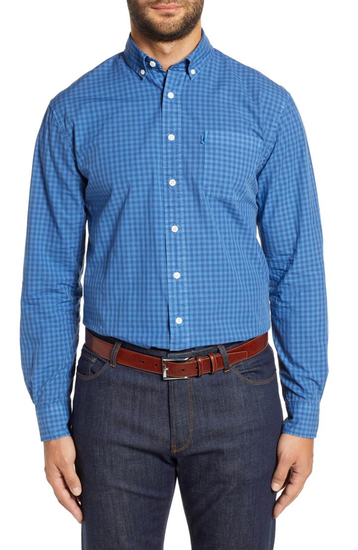 Men's Johnnie-o Aaron Classic Fit Sport Shirt - Blue