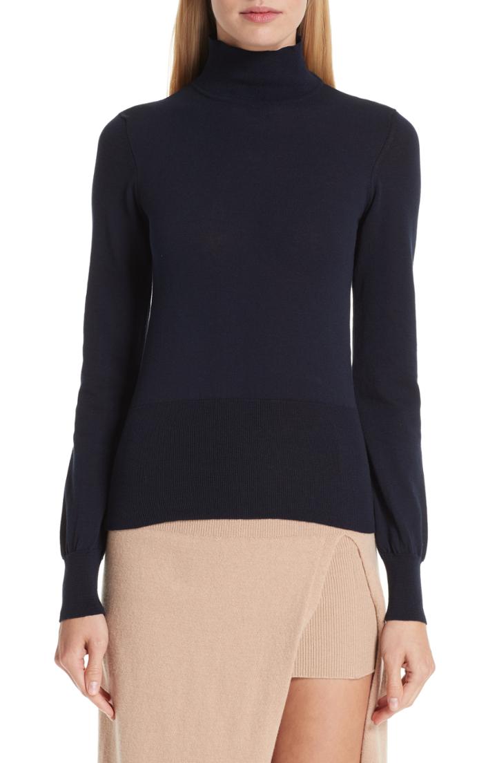 Women's Jacquemus Baya Turtleneck Sweater Us / 40 Fr - Blue