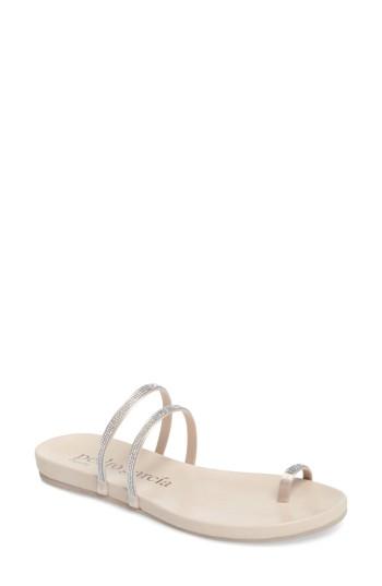 Women's Pedro Garcia Gianna Crystal Toe Ring Sandal Us / 34eu - Beige