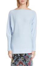Women's Fuzzi Off The Shoulder Wool Sweater - Blue