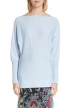 Women's Fuzzi Off The Shoulder Wool Sweater - Blue