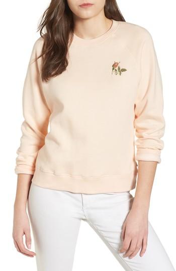 Women's Obey Ava Embroidered Sweatshirt - Pink