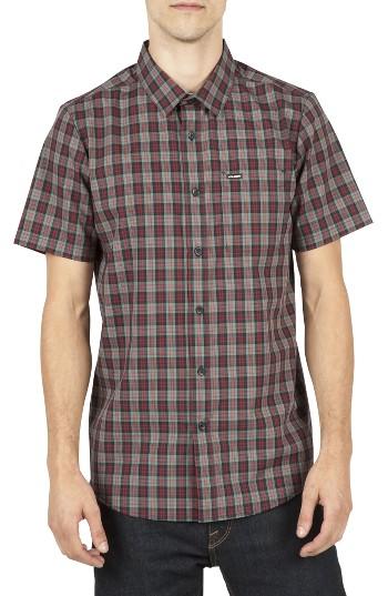 Men's Volcom Plaid Sport Shirt - Blue