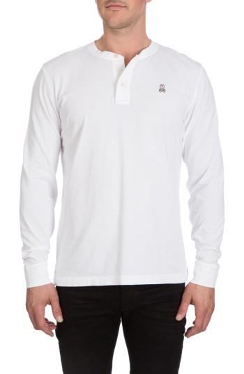 Men's Psycho Bunny Biltmore Henley T-shirt - White
