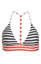 Women's J.crew Stripe Banded T-back Bikini Top