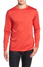Men's Bugatchi Solid Long Sleeve T-shirt - Red
