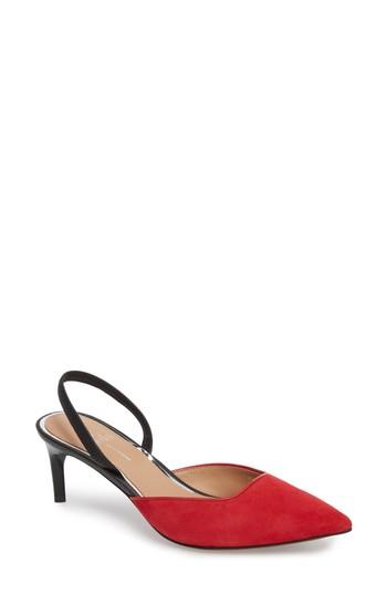 Women's Linea Paolo Bonney Slingback Pump M - Red