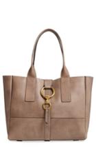 Frye Ilana Harness Leather Shopper - Grey