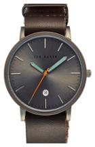 Men's Ted Baker London Leather Strap Watch, 40mm