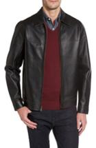 Men's Missani Le Collezioni Reversible Leather Jacket - Black