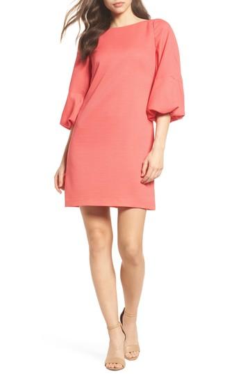 Women's Eliza J Puff Sleeve Shift Dress - Coral