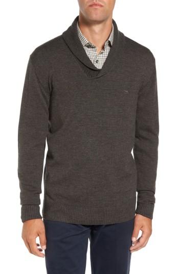 Men's Rodd & Gunn Pt Chevalier Shawl Collar Sweater, Size - Brown