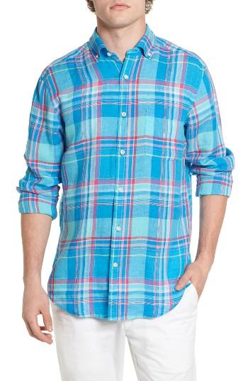 Men's Vineyard Vines Bowline Plaid Murray Classic Fit Linen Sport Shirt