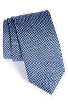 Men's Canali Grid Silk Tie, Size X-long - Blue