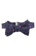 Men's Ted Baker London Flower Silk Bow Tie, Size - Black