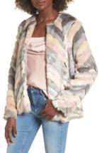 Women's Lost + Wander Voila Faux Fur Jacket - Beige