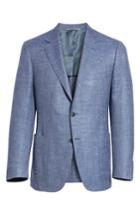 Men's Canali Venezia Classic Fit Wool Blazer Us / 46 Eu R - Blue