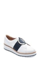 Women's Bernardo Footwear Susan Wedge Sneaker .5 M - White
