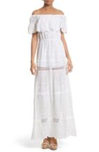 Women's Alice + Olivia Pansy Off The Shoulder Maxi Dress - White