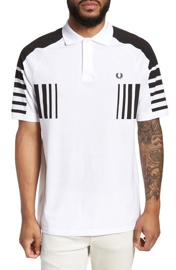 Men's Fred Perry Graphic Polo - White