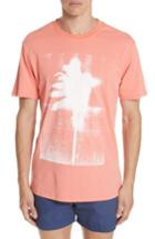 Men's Double Rainbouu Palms Graphic T-shirt - Red