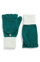 Women's J.crew Glitten Cashmere Gloves, Size - Blue/green
