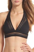 Women's Robin Piccone Perla Halter Bikini Top - Black