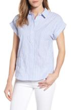 Women's Vineyard Vines Stripe Dolman Sleeve Shirt - Blue