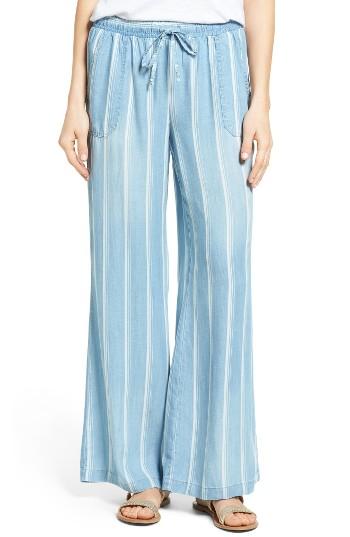 Women's Billy T Stripe Chambray Drawstring Wide Leg Pants