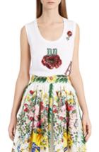 Women's Dolce & Gabbana Embellished Cotton Tank Us / 40 It - White