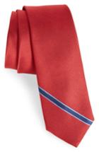 Men's The Tie Bar Triple Play Stripe Silk Tie, Size - Red