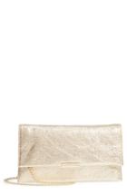 Loeffler Randall Metallic Leather Tab Clutch - Metallic