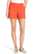 Petite Women's Vince Camuto Cuffed Shorts P - Red