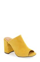 Women's Topshop 'ruler' High Vamp Mule .5us / 37eu - Yellow