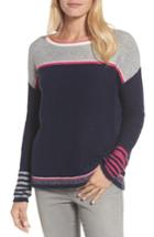 Women's Caslon Button Back Sweater, Size - Blue