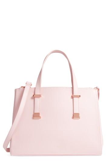 Ted Baker London Large Alunaa Convertible Leather Tote - Pink