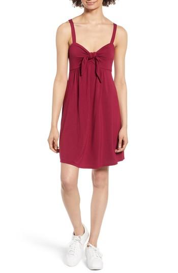 Women's Socialite Tie Front Minidress - Red