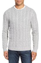 Men's Nordstrom Men's Shop Cable Knit Crewneck Sweater - Grey