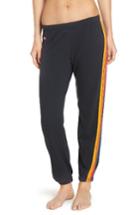 Women's Aviator Nation Stripe Sweatpants - Black