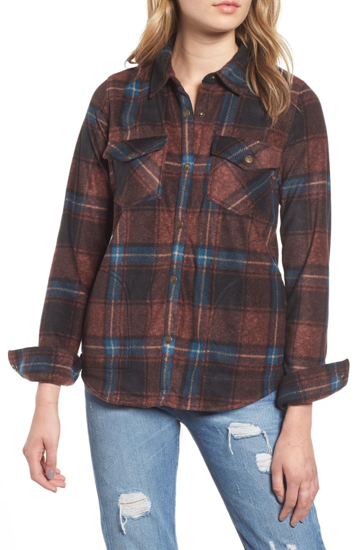 Women's O'neill Zuma Plaid Flannel Shirt - Purple