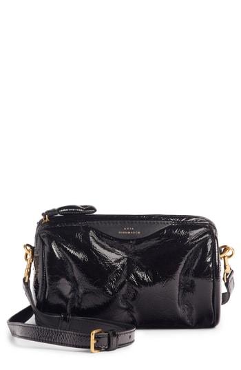 Anya Hindmarch Chubby Barrel Patent Leather Satchel - Black