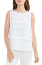 Women's Vince Camuto Fringe Lace Double Layer Blouse