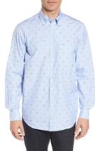 Men's Paul & Shark Great White Jacquard Sport Shirt - Blue