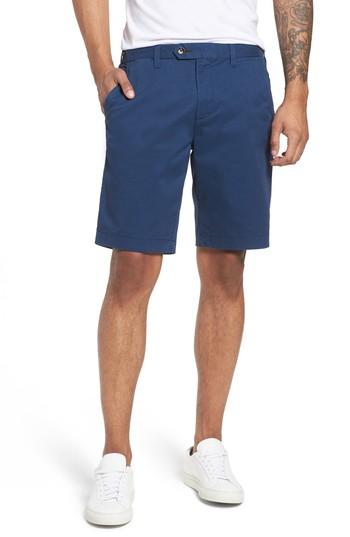 Men's Ted Baker London Proshtt Stretch Cotton Shorts L - Blue