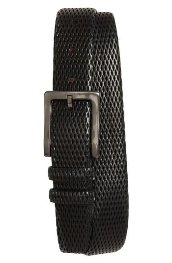 Men's Torino Belts Embossed Leather Belt - Black