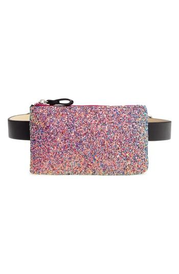 Trouve Glitter Belt Bag - Pink