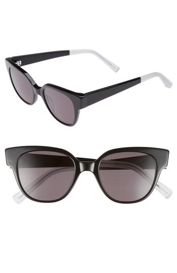 Women's Elizabeth And James Avory 49mm Cat Eye Sunglasses - Black/ Smoke
